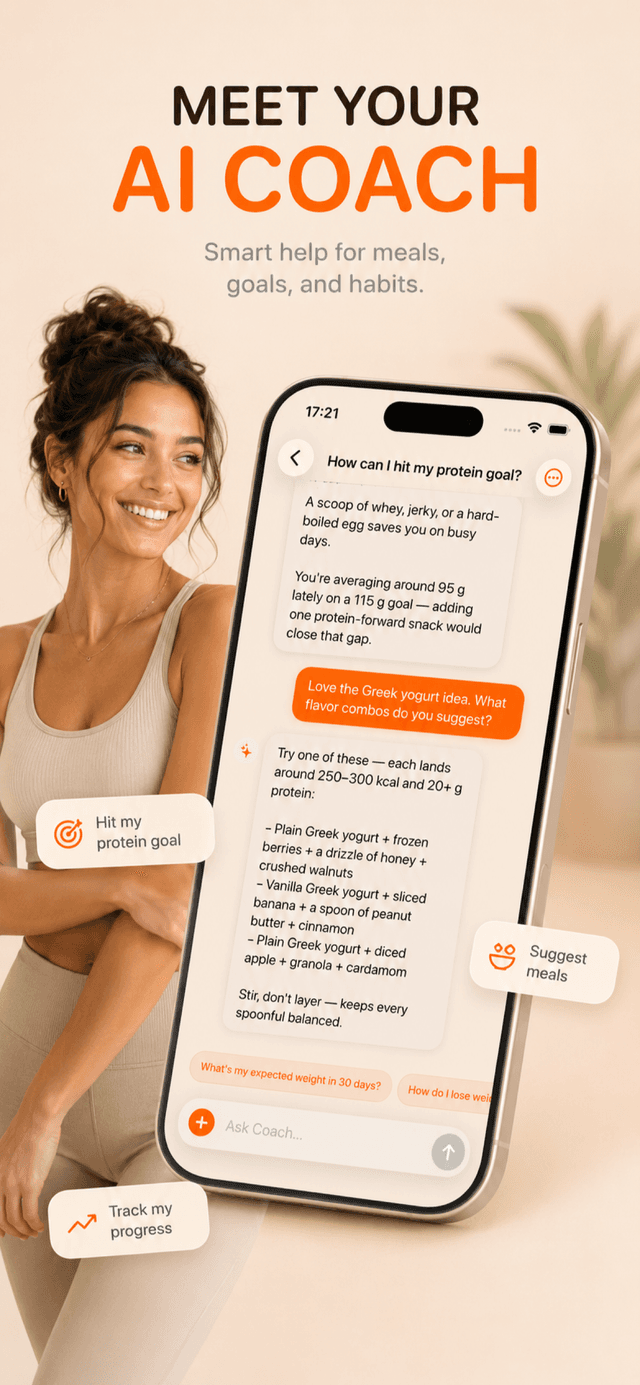 Voidpen Coach explaining a meal estimate